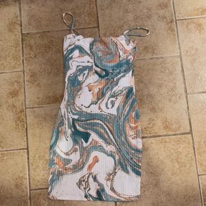 Windsor Blue Sheath Mini Dress Spaghetti Strap Cocktail